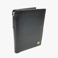  Black Cross Leather Passport Wallet