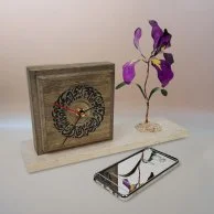 Black Iris Clock by Mecal