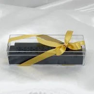 Black Wooden Incense Burner with Cambodian Oud Sticks Gift Box by Chocolatier