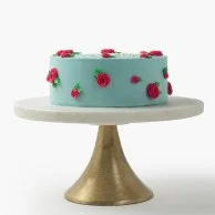 Blue Buttercream Light Rosette Cake by Cake Social