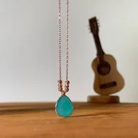 Blue Emerald Stone Necklace