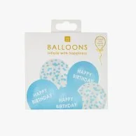 Blue Latex Assorted Balloons 5pc Pack by Talking Tables