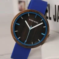 ساعة بوبو بيرد الخشبية -ازرق غامق