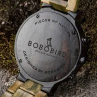 ساعة بوبو بيرد الخشبية - أخضر غامق