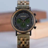 ساعة بوبو بيرد الخشبية - اخضر فاتح