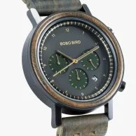 ساعة بوبو بيرد الخشبية - اخضر فاتح