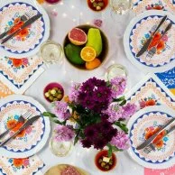 Boho Floral Paper Plates 12pc Pack by Talking Tables