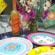 Boho Mix Floral Paper Plates 12pc Pack by Talking Tables