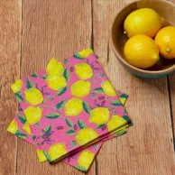 Boho Mix Lemon Party Napkin 20pc Pack by Talking Tables