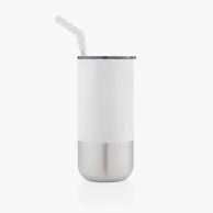 BORCULO - CHANGE Collection Insulated Tumbler with Reusable Straw - White