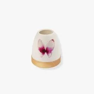 Candle Base With Butterfly Print by Black Cherry