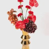 Celestial Blooms Gold Vase Floral Arrangement