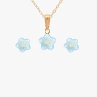 Chalcedony Floral Set