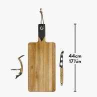 Cheese Board and Knife Set with Wine Opener By Gentlemen's Hardware