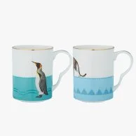 Cheetah & Penguin Mugs by Yvonne Ellen
