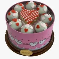 Chocolate Cake Ball and Sable Vanilla Butter Cookie Box By Chez Hilda