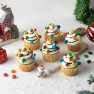 Christmas Lights Cupcakes by Cake Social