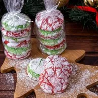 Christmas Vanilla Crinkles by Lilac 