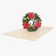 Christmas Wreath 3D Card by Abra Cards