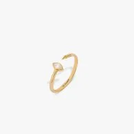 Gold Medium Claw Ring by Fluorite