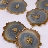 Six Resin Coasters by Andalusia