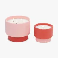 Color Color Block 6oz Coral Ceramic Sparkling Grapefruit  by Paddywax