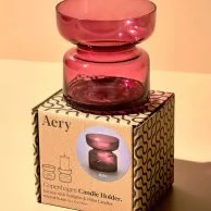 Copenhagen Tea Light Holder - Ruby Glass