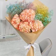 Coral Rainbow Bouquet