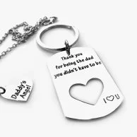 Couples Two-Piece Love Keychain & Necklace 