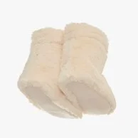 Cream Faux Fur Slipper Boots