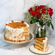 Crocant Cake & Red Roses Bundle by Secrets