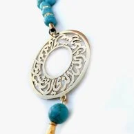 Custumized Blue bead Rosary Car Chain