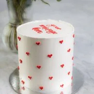 Cute Hearts Cake & Roses Bundle