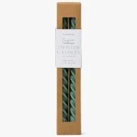 Cypress & Fir Set of 2 Twisted Tapers Evergreen Green by Paddywax