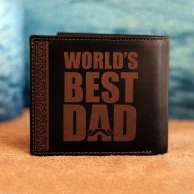 محفظة للرجال بصورة للأب حسب الطلب