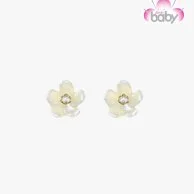 White Daisy Diamond Earrings