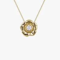 Dancing flower Necklace Gold-Vermeil by FLUORITE