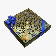 Dark Blue Pattern Design Wood Box