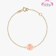 Diamond Floral Bracelet - Baby Pink