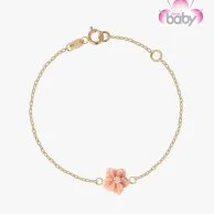 Pearl Pink Diamond Floral Bracelet