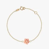Pearl Pink Diamond Floral Bracelet