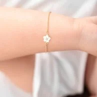 White Diamond Floral Bracelet 1