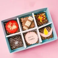 Diwali Brownies Box of 6pcs by Oh Fudge!