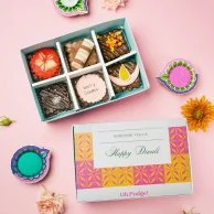Diwali Brownies Box of 6pcs by Oh Fudge!