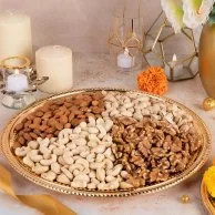 Diwali Special Assorted Dryfruits Thal 1.2kg by My Govinda's