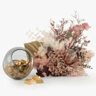 Dried Flower Vase With Chocolate From Anoosh, 500 Grams