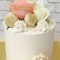 Dusty Peach Cake (With Cake Topper) By Pastel Cakes
