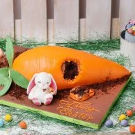 Easter Bunny Eating Carrot Cake by Cake Social