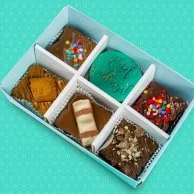 Eid Mubarak Box Of 6 Brownies by Oh Fudge