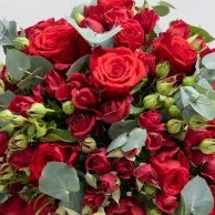 تنسيق عيد مبارك زهور حمراء الفاخر